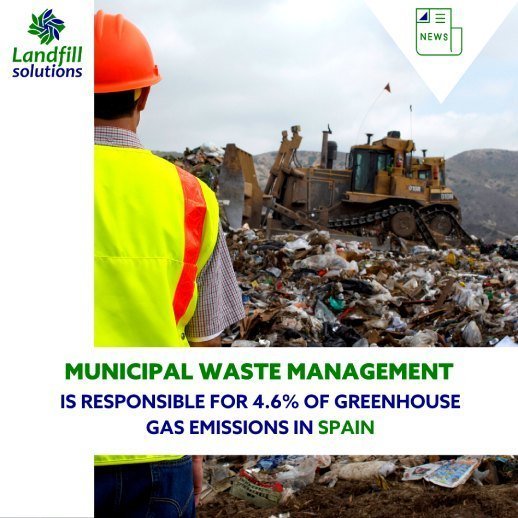 Municipal waste management is responsable for 4.6% of greenhouse gas emissions in Spain